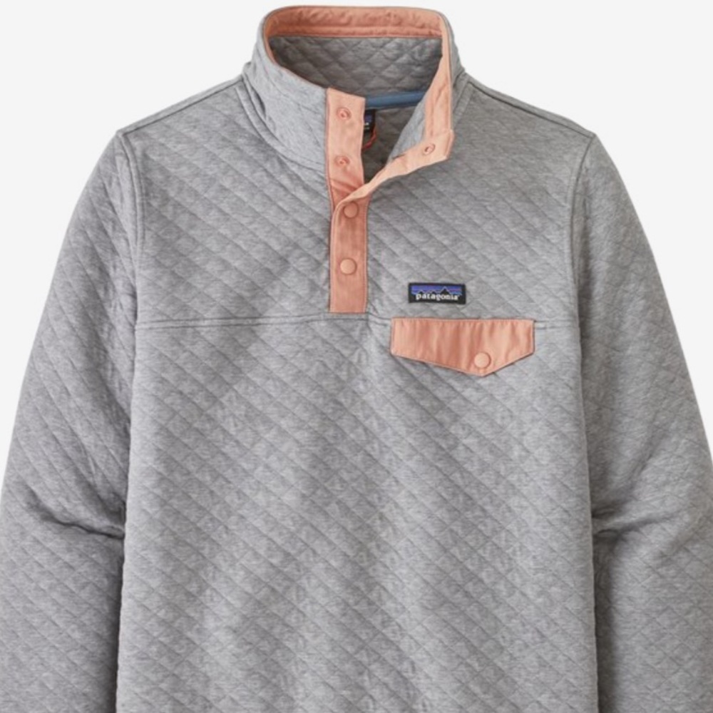 Patagonia organic cotton pullover gray/pink